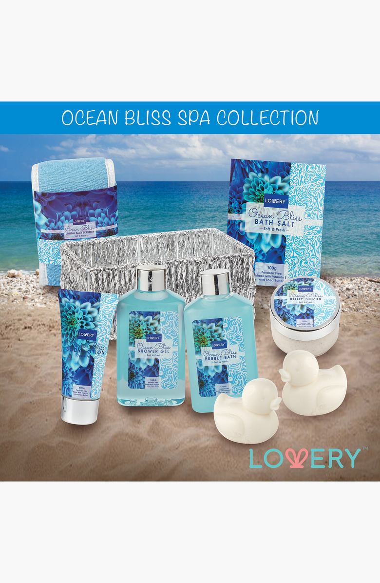 Lovery 9-Piece Home Spa Gift Basket Set, Alternate, color, Ocean Bliss