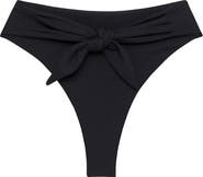 MONTCE Paula Rib Waist Tie Bikini Bottoms