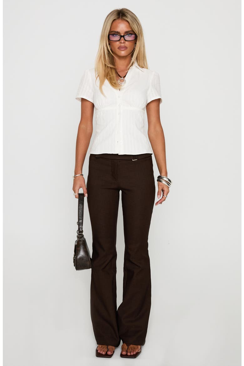 What a Show Button-Up Top, Alternate, color, WHITE