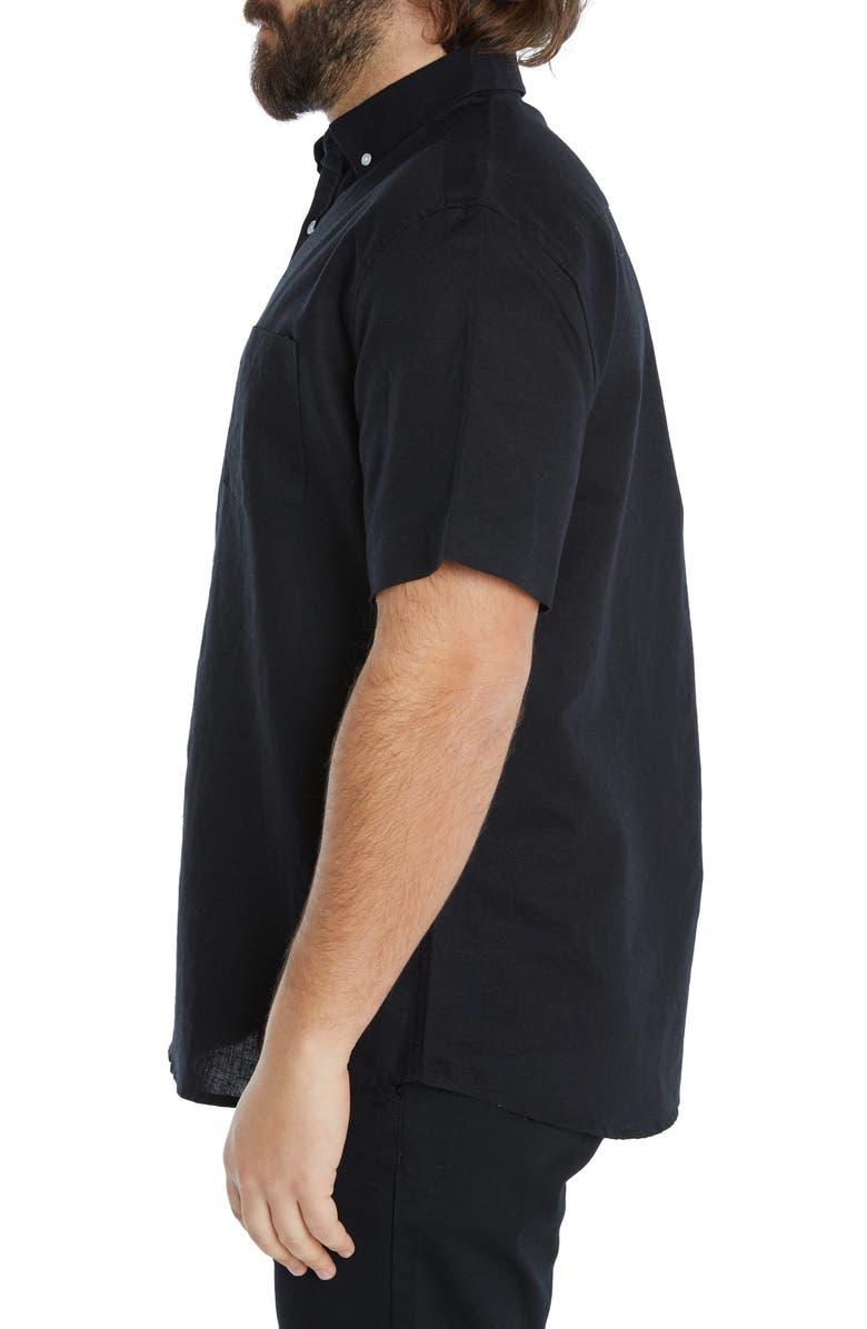 Johnny Bigg Fresno Short Sleeve Linen Blend Button-Down Shirt, Alternate, color,