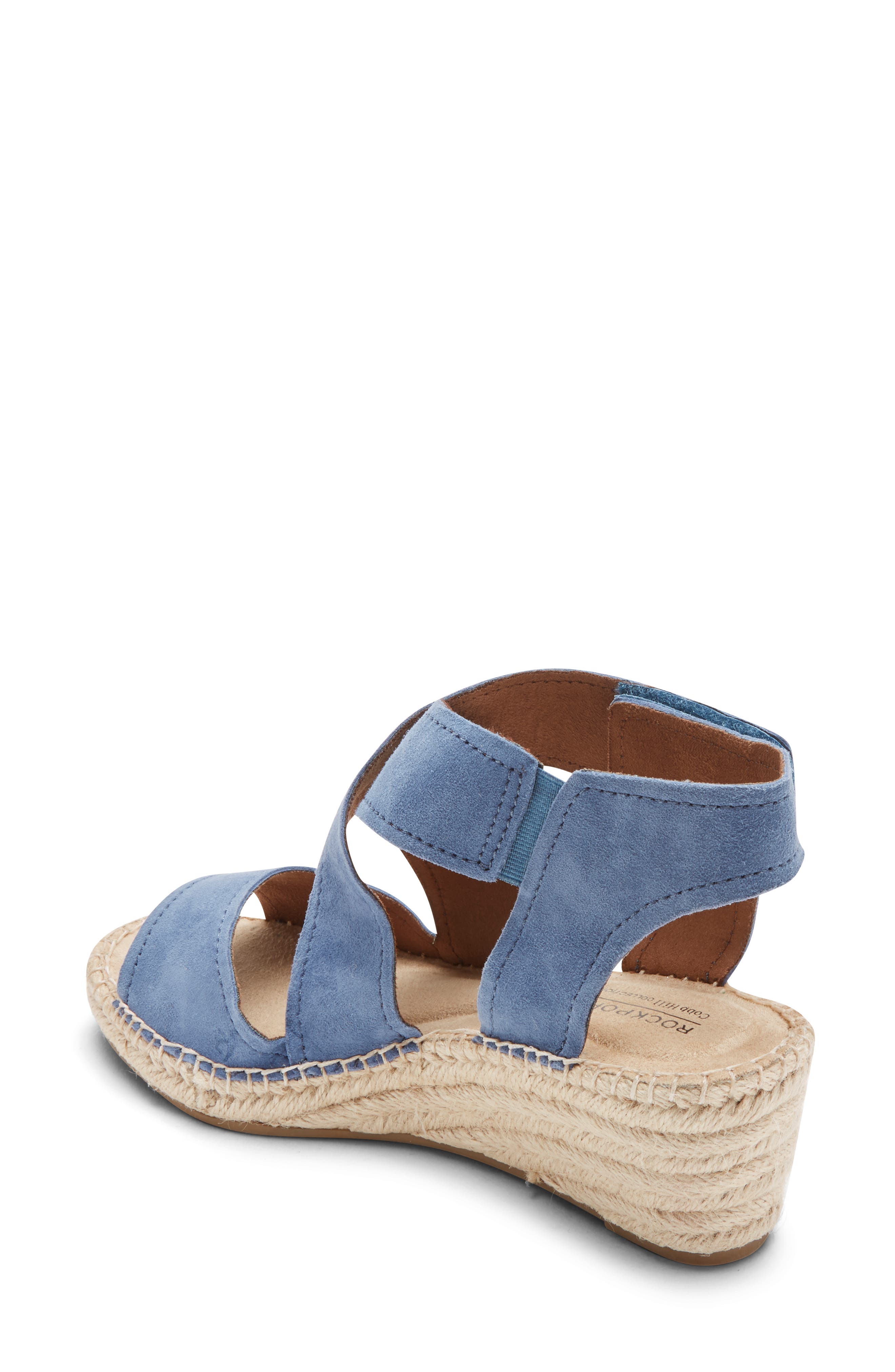 Kairi Wedge Sandal, Alternate, color, BLUE SUEDE