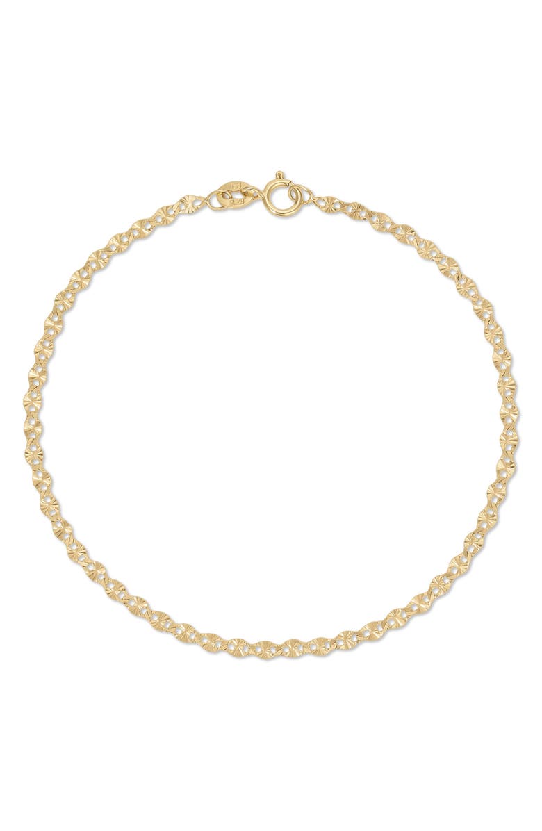 EF Collection Daisy 14K Gold Chain Bracelet, Main, color,