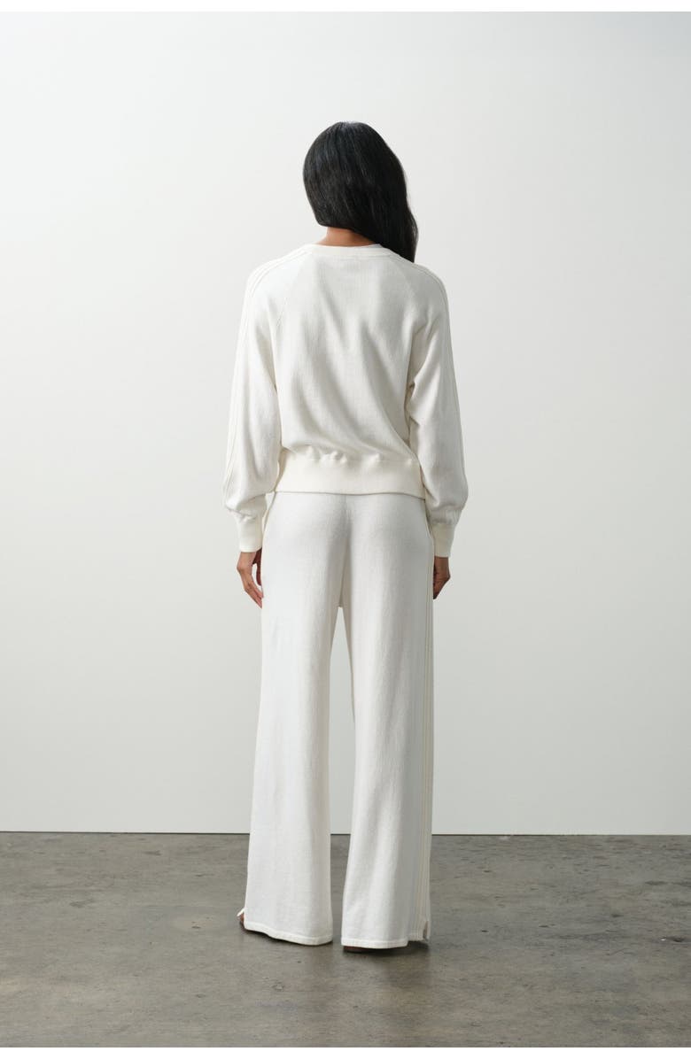 NAKED CASHMERE Katie Cotton Cashmere Crewneck, Alternate, color, Ecru