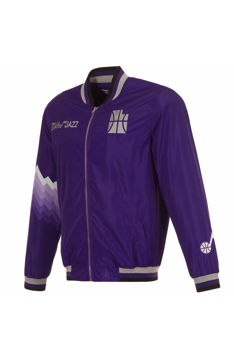 JH DESIGN Men's JH Design Purple Utah Jazz 2023/24 City Edition Nylon Full-Zip Bomber Jacket, Alternate, color,