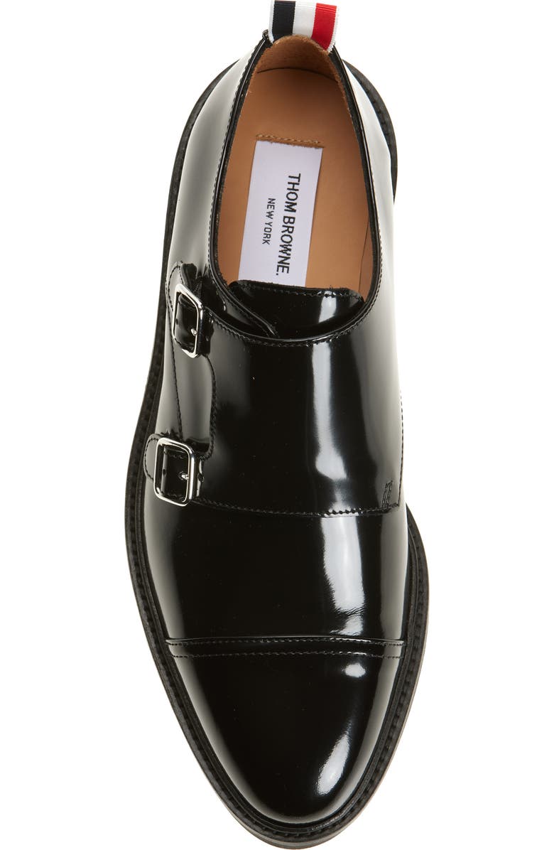 Thom Browne Cap Toe Monk Shoe, Alternate, color, Black