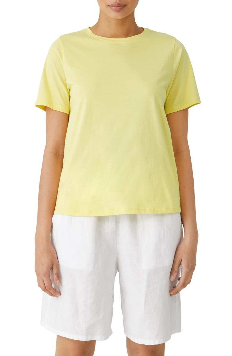 Eileen Fisher Organic Cotton T-Shirt, Main, color, Citrus