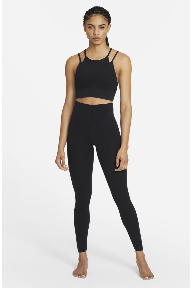 Yoga Luxe Leggings, Alternate, color, BLACK/ DARK SMOKE GREY