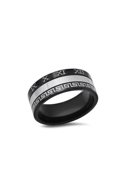Men's Etched Two-Tone Ring