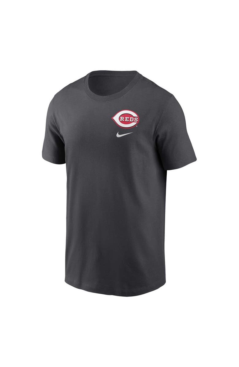 Nike Men's Nike Charcoal Cincinnati Reds Logo Sketch Bar T-Shirt, Alternate, color, 