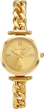 Adornia Cannes Chain Bracelet Watch, 28mm