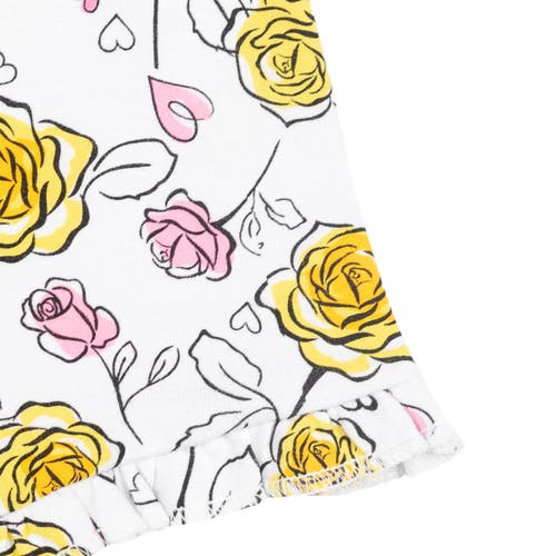 Disney Princess T-shirt & French Terry Shorts Set In Yellow