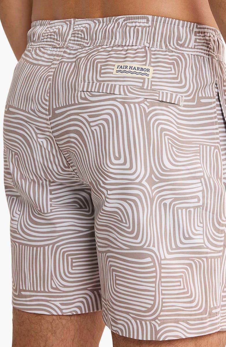 Fair Harbor The Bayberry Swim Trunks, Alternate, color, Wavy Sands