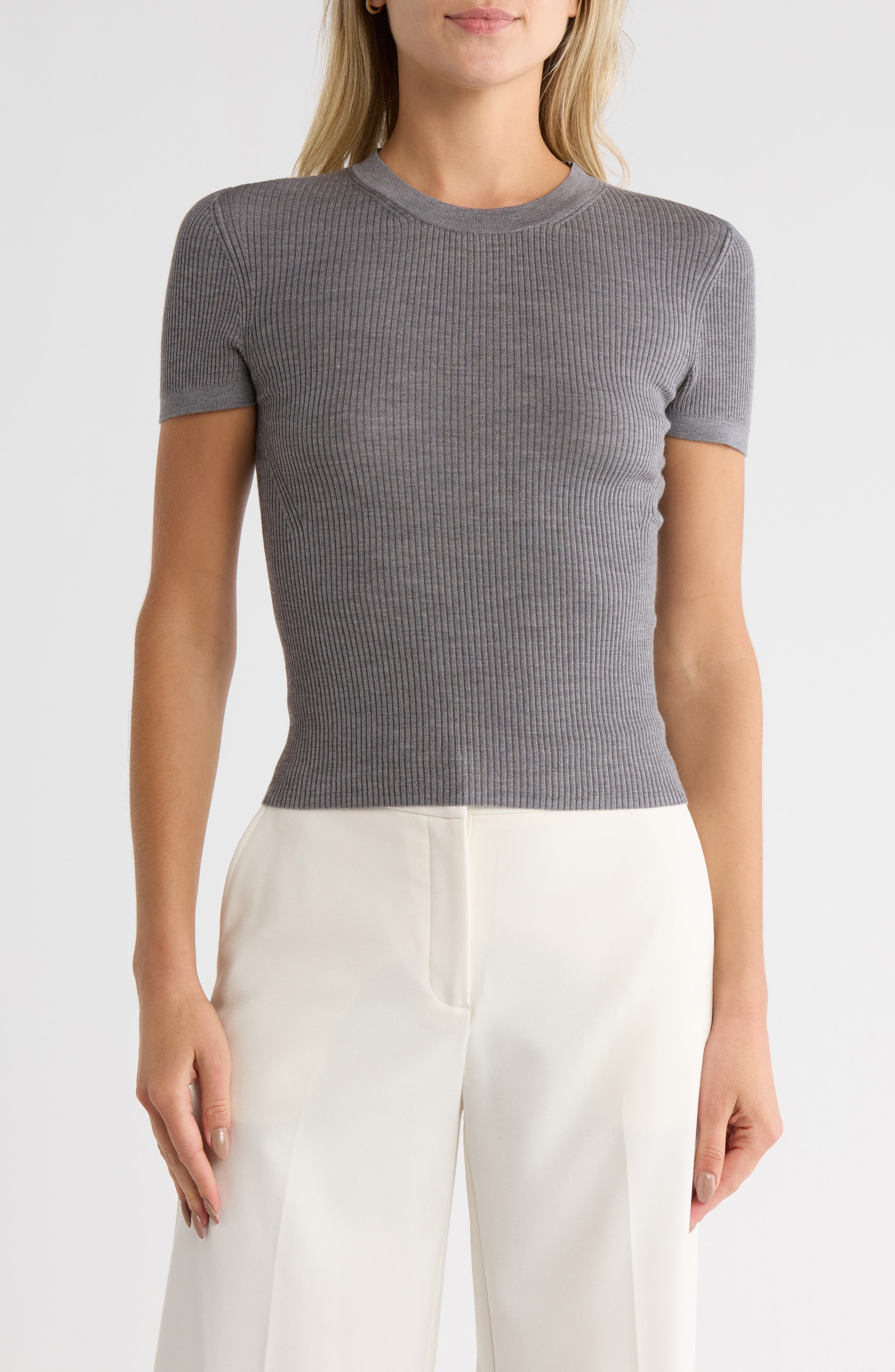 TWP Tease Short Sleeve Wool Sweater
