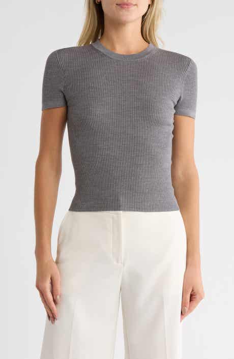 TWP Tease Short Sleeve Wool Sweater