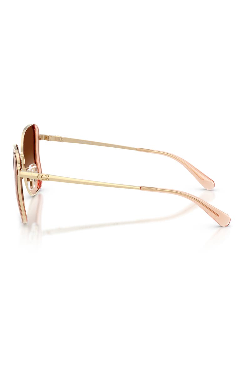 50mm Gradient Square Sunglasses, Alternate, color, CHAMPAGNE / LIGHT GOLD / BROWN GRADIENT
