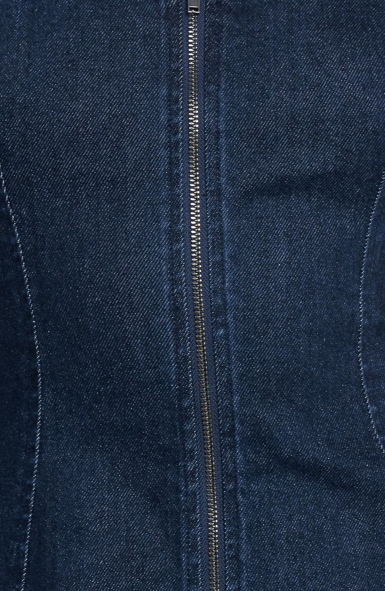 FLYING TOMATO Denim Minidress, Alternate, color, Medium Indigo