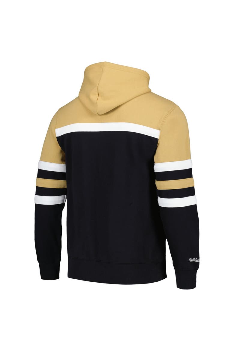 Men's Mitchell & Ness Black/Gold Vegas Golden Knights Head Coach Pullover Hoodie, Alternate, color, Black