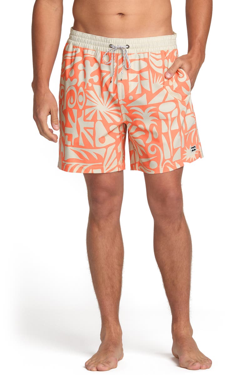 Billabong Good Times Swim Trunks, Main, color, Coral