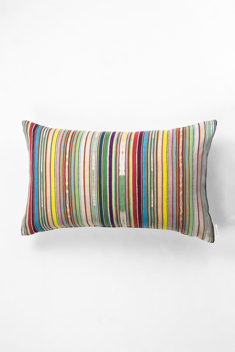 Vintage Handwoven Luna Striped Pillow, Alternate, color, Multi Stripe