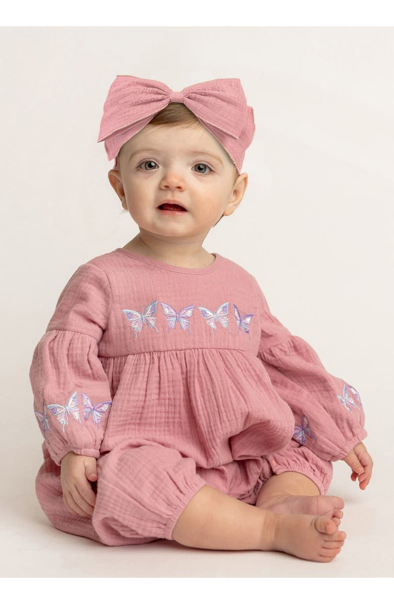 Mabel + Honey Lyla Romper, Alternate, color, Pink