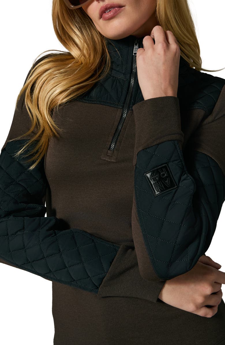 Alp N Rock Cody Quarter Zip Quilted Panel Pullover, Alternate, color,