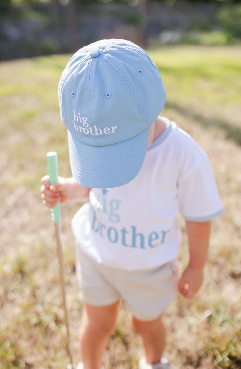 Bits & Bows Big Brother Twill Baseball Hat, Alternate, color, Blue