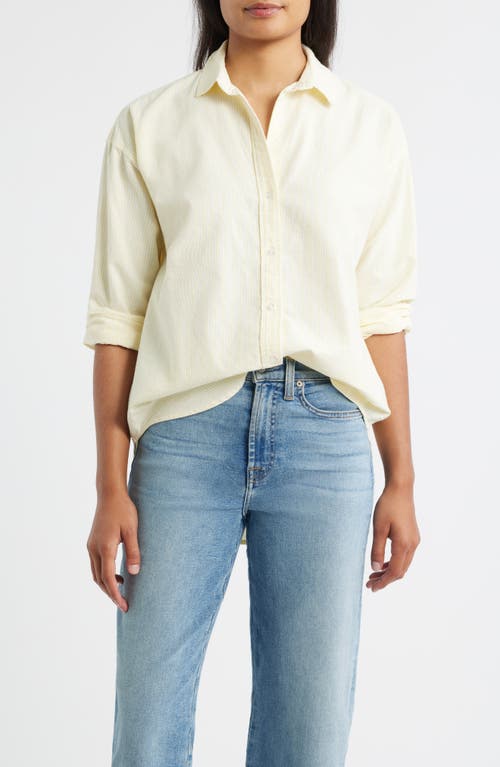 Beachlunchlounge Stripe Oversize Shirt In Brown