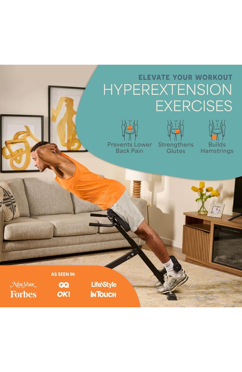 Lifepro Sculpt Trainer Roman Chair leg extension machine for Home Gym, Alternate, color, Black Lite