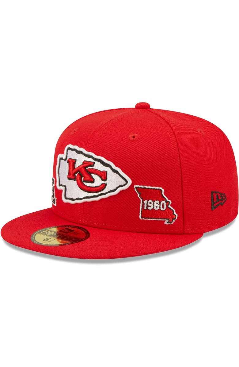 New Era Men's New Era Red Kansas City Chiefs Identity 59FIFTY Fitted Hat, Main, color, 
