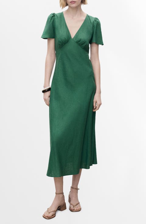 Linen Blend Dress (Regular & Plus)