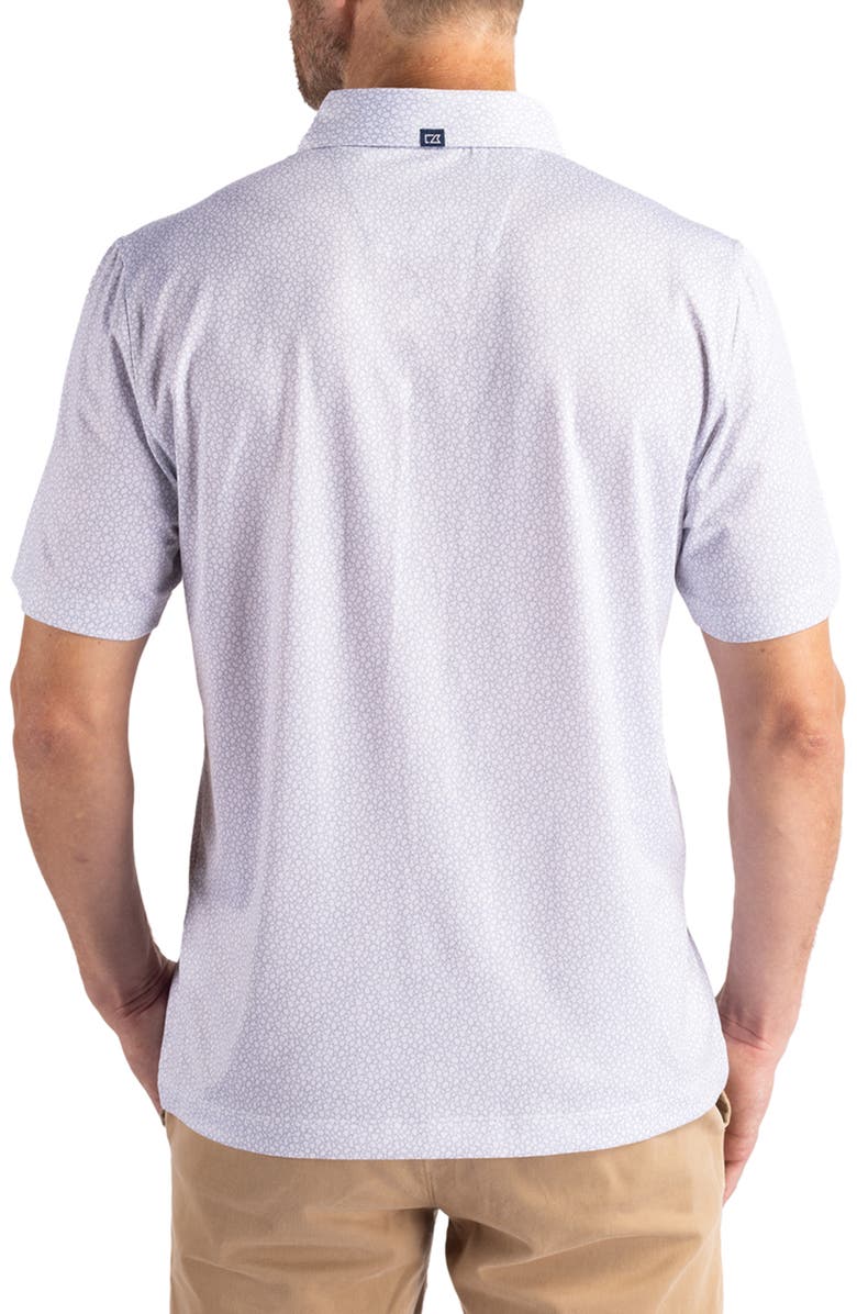 Cutter & Buck Pike Pebble Print Recycled Blend Polo, Alternate, color, White