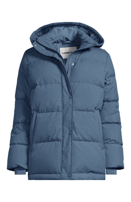 Lands' End Wide Channel 600 Down Puffer Jacket In Blue