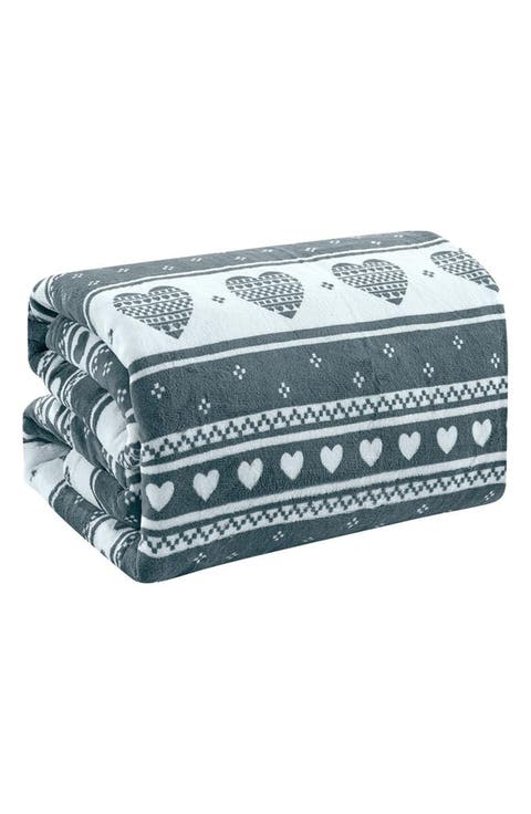 Heartfelt Fleece Throw Blanket