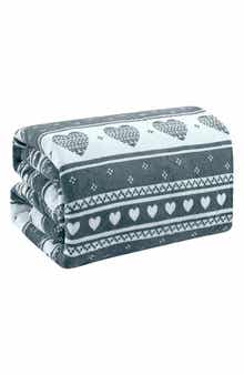 Luxury Home Heartfelt Fleece Throw Blanket