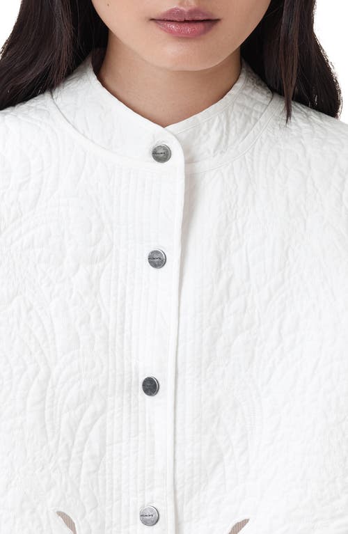 Allsaints Clary Quilted Shacket In White