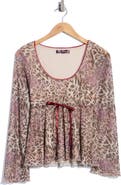 LUV BETSEY Empire Waist Bell Sleeve Top