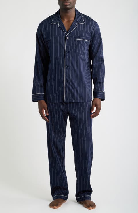Chalkstriped Sateen Pajamas