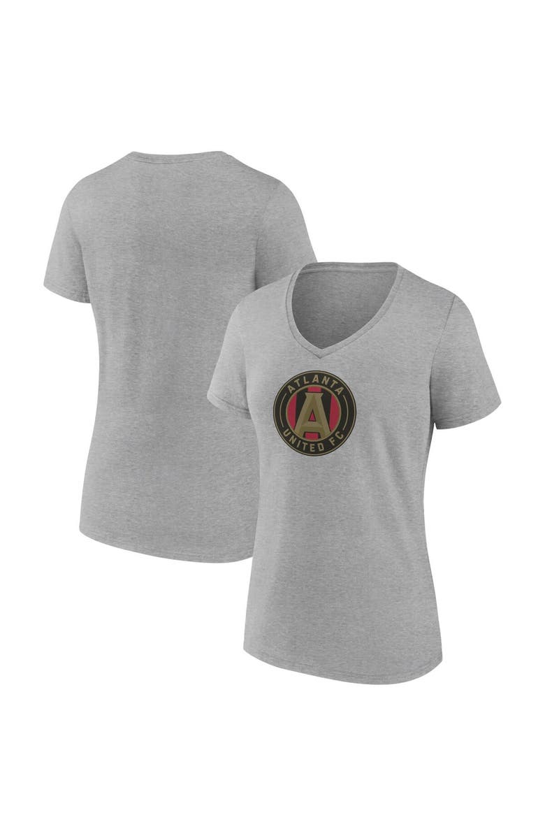 FANATICS Women's Fanatics Branded Steel Atlanta United FC Evergreen Logo V-Neck T-Shirt, Main, color, Steel