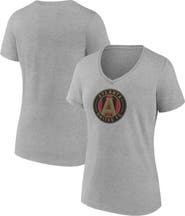FANATICS Women's Fanatics Branded Steel Atlanta United FC Evergreen Logo V-Neck T-Shirt