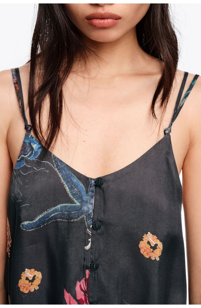 Bimba y Lola Seabed Flowing Strappy Top, Alternate, color, Seabed Anthracite