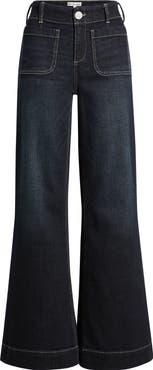 CITY BLUES Soho Patch Pocket Wide Leg Jeans