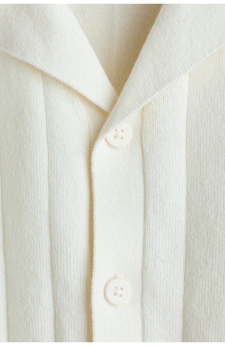 H&M Fine-knit Cotton Resort Shirt, Alternate, color, Ivory