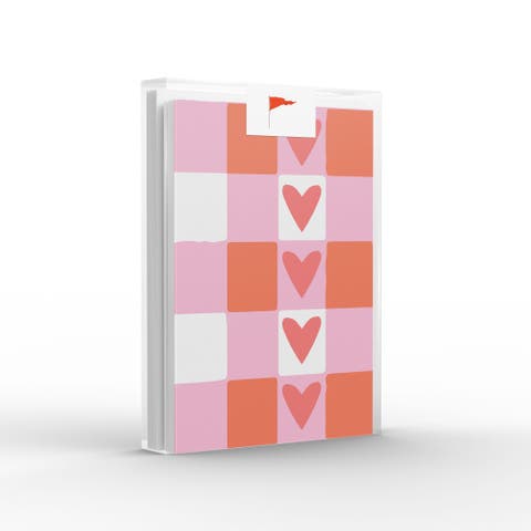 Heart Plaid Greeting Card Pack Set