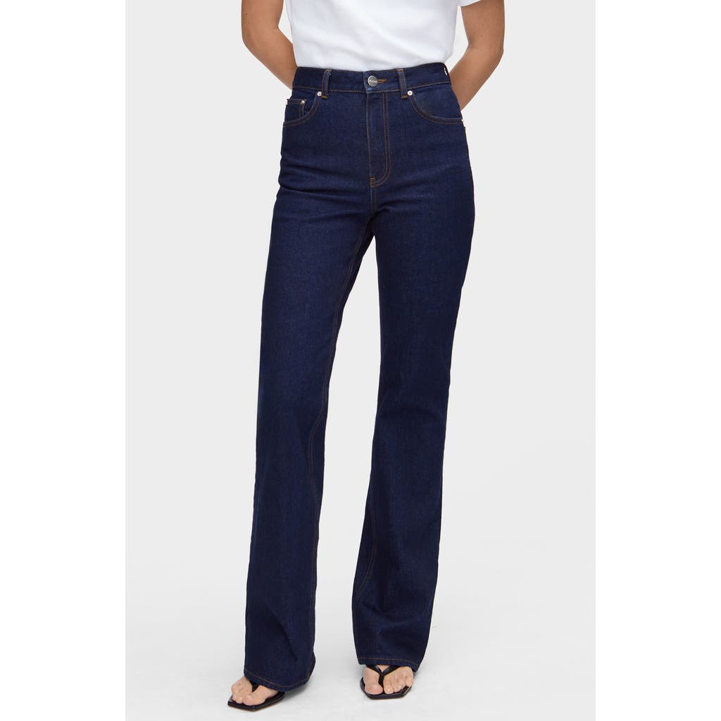 Aligne High Waist Flare Leg Jeans In Purple