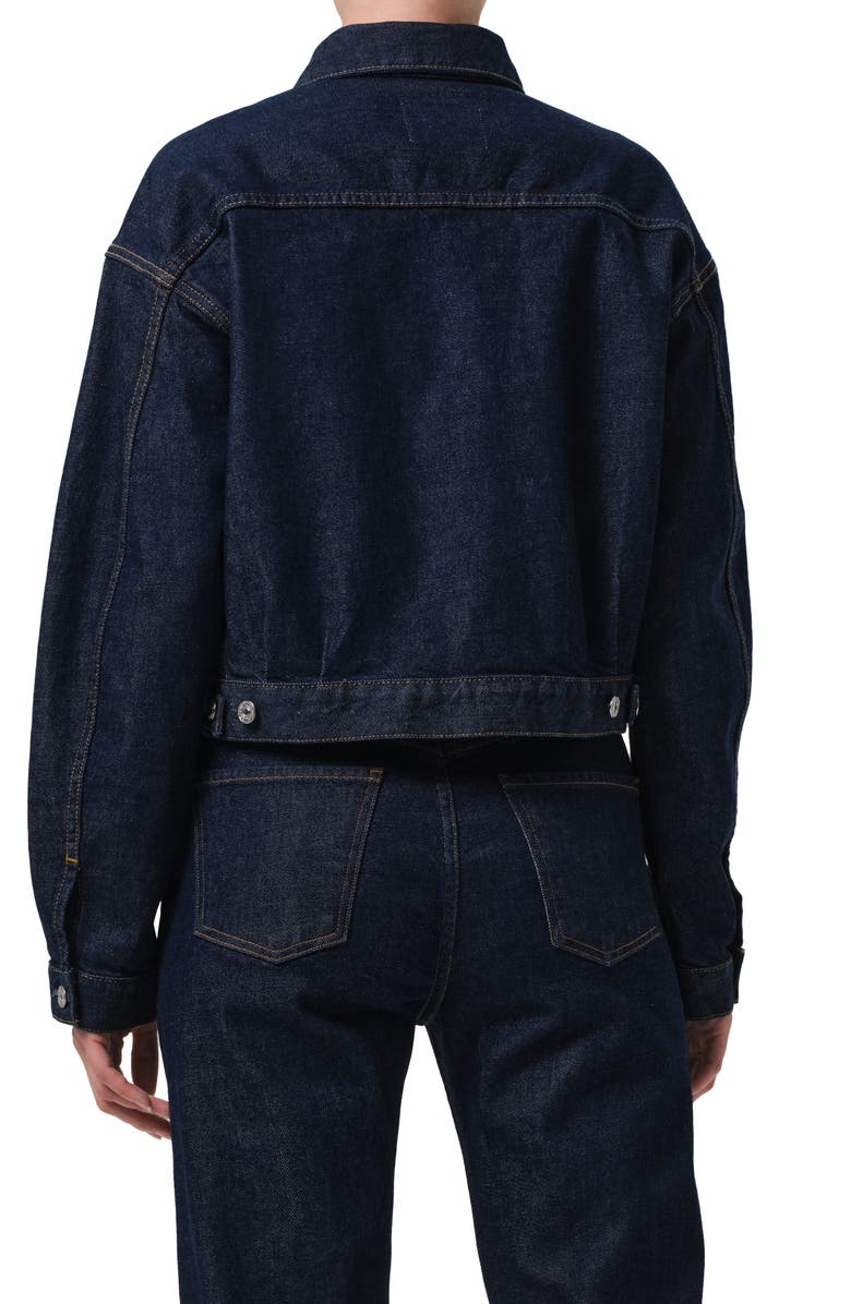 Citizens of Humanity Alma Denim Trucker Jacket, Alternate, color, Helia Dark Indigo