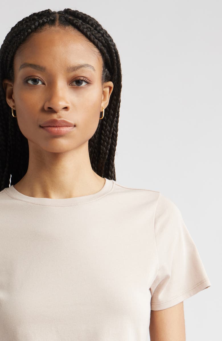 Nordstrom Pima Cotton Blend Crewneck T-Shirt, Alternate, color, Brown Lentil