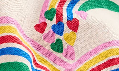 Mini Boden Kids' Rainbow Print Cotton Sweatshirt In Multi