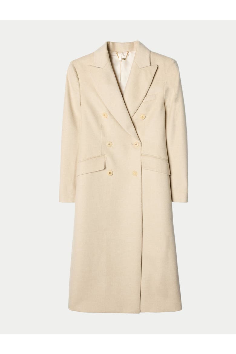 Cashmere Double-Breasted Long Coat, Main, color, beige