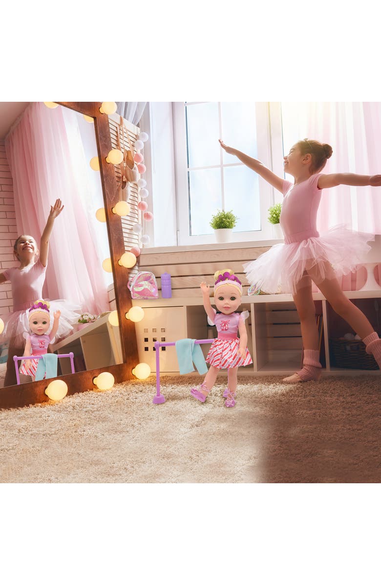 Style Dreamers Ballet Set Pink 14" Hard Body Doll 5pcs, Alternate, color, Multicolored