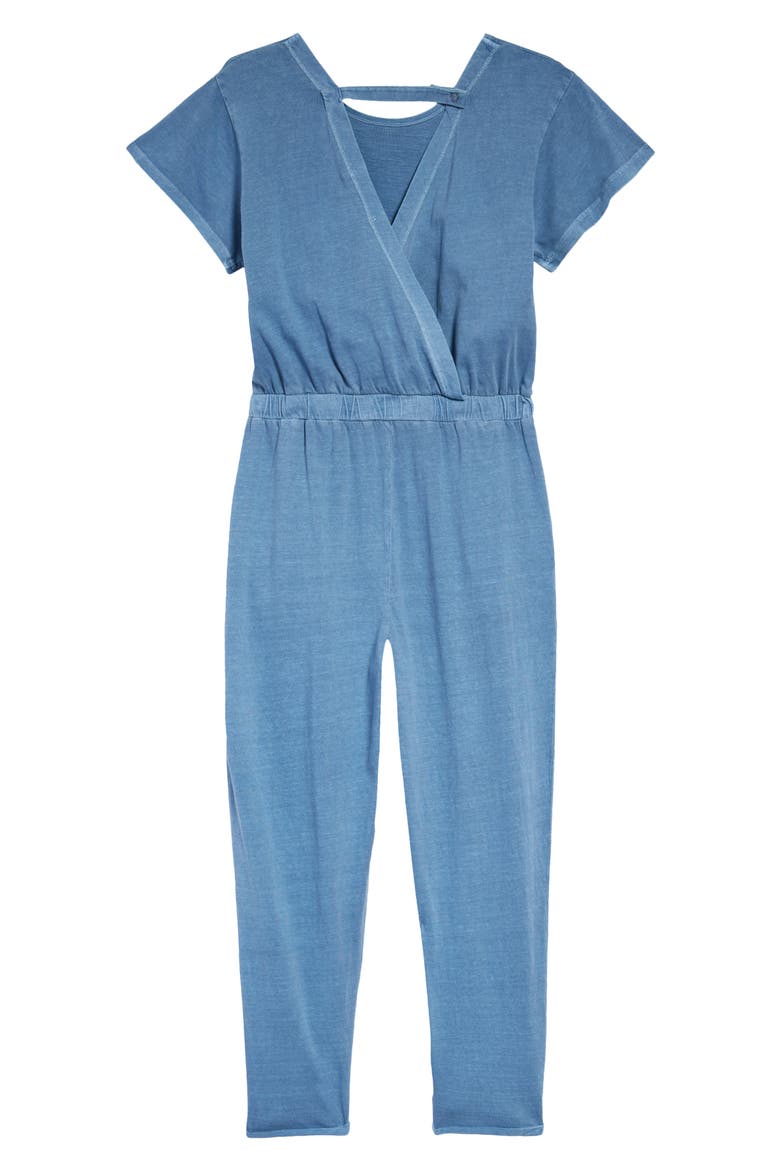 Kids' Cotton Jumpsuit, Alternate, color, BLUE CORONET WASH
